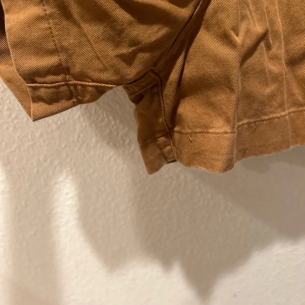 Joe's‎ Jeans Ruffle sleeve Romper Tan Button-Up Front size Large